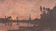 Charles-Francois Daubigny Sonnenuntergang an der Oise oil
